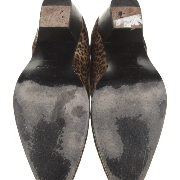 Saint Laurent Cheetah Leopard Animal Print Pointed Toe Ankle Boots size 37.5 7.5 - Picture 5 of 6